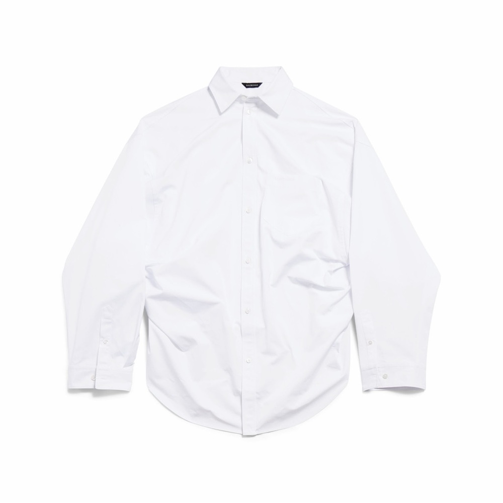 NWT Balenciaga White Classic Button-Up Shirt